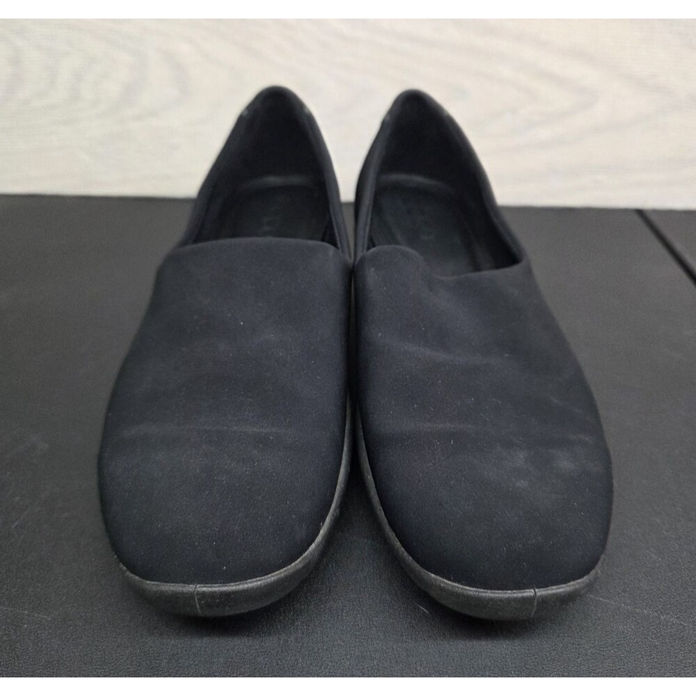 Ecco Rise Gore-Tex Women's SZ 39 Slip On Loafers Comfort Shoes Black Leather